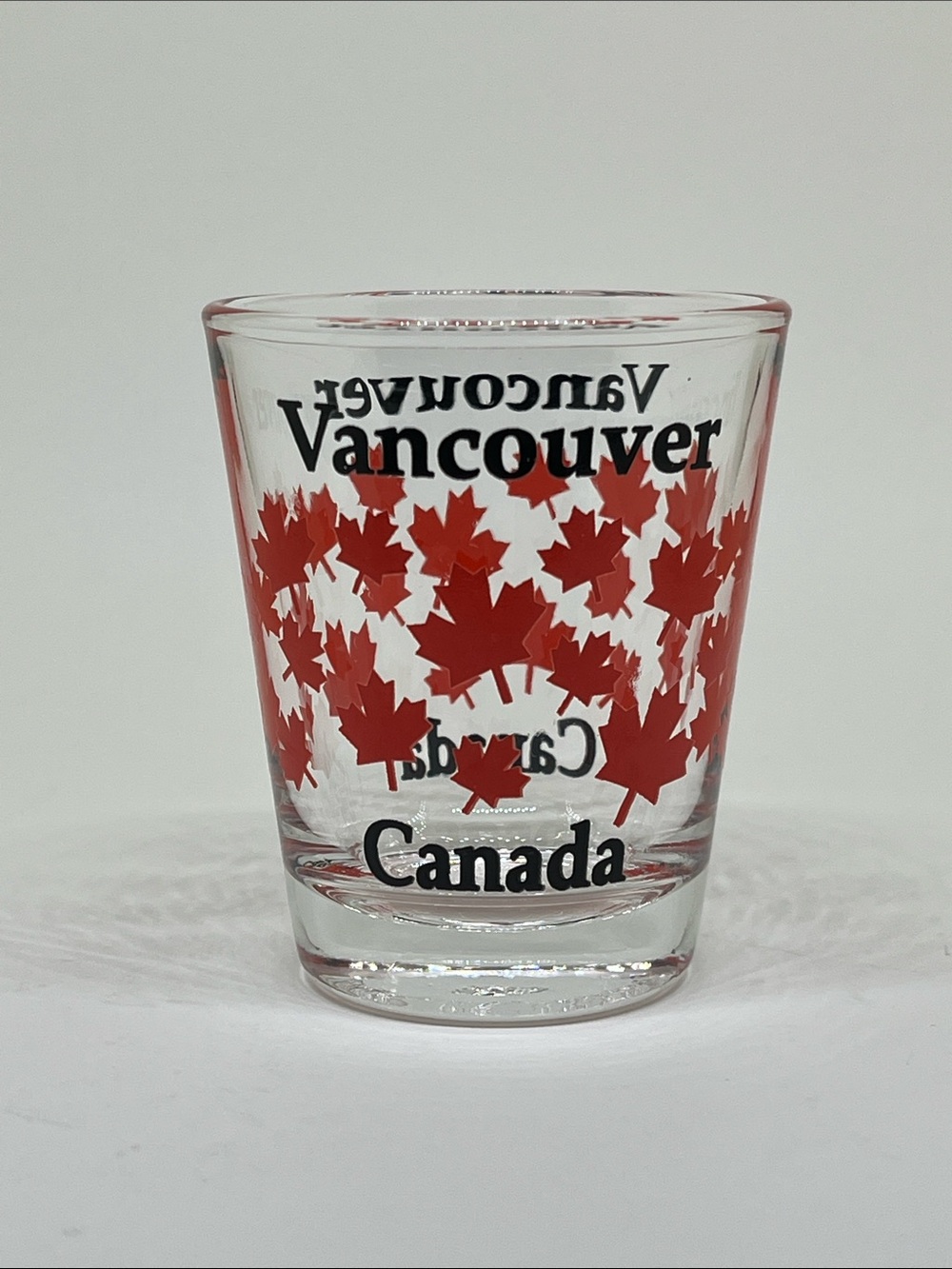 Vancouver Canada Red Maple Leaf Shot Glass